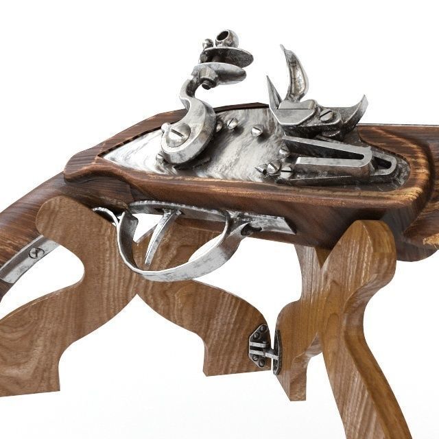Pistols two flintlock 3D model_6
