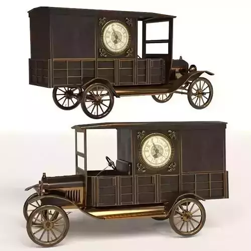 Retro car clock 3D model