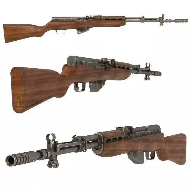  Soviet semi-automatic carbine 3D model_0