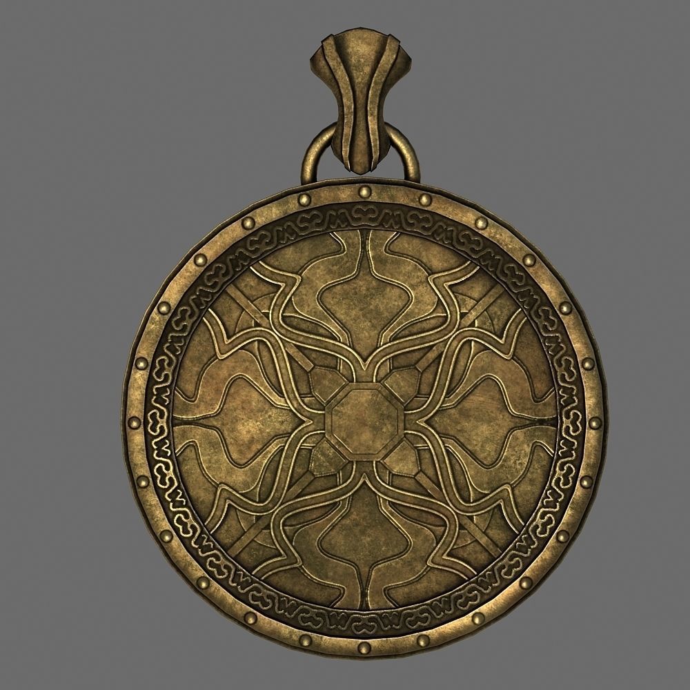 Fantasy amulet 3D model_4