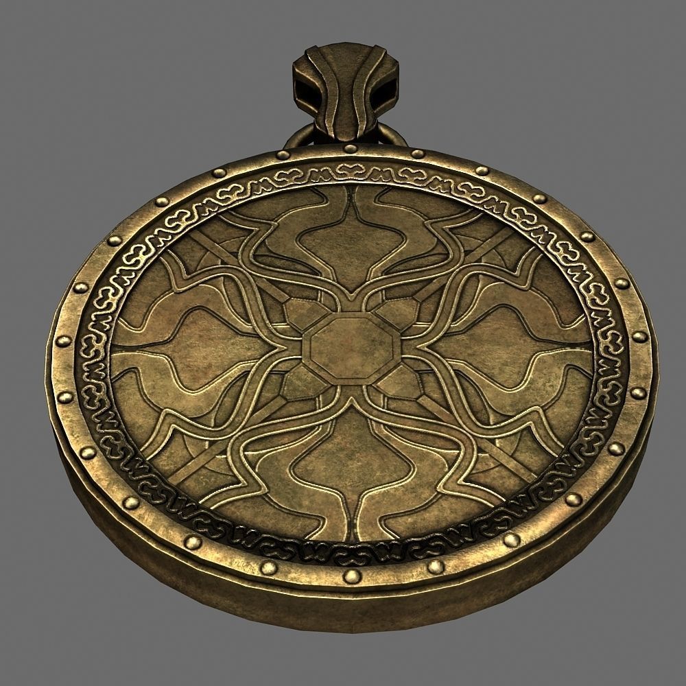 Fantasy amulet 3D model_3