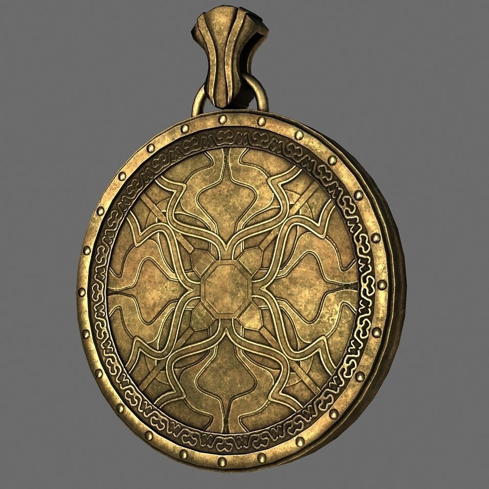 Fantasy amulet 3D model_2