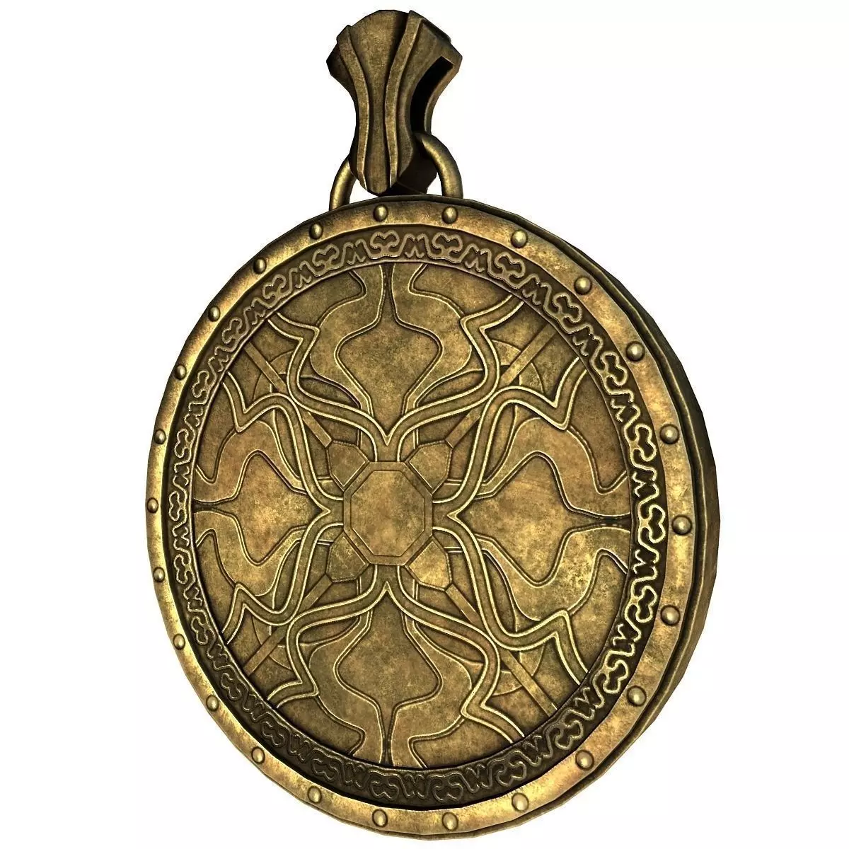 Fantasy amulet 3D model_0