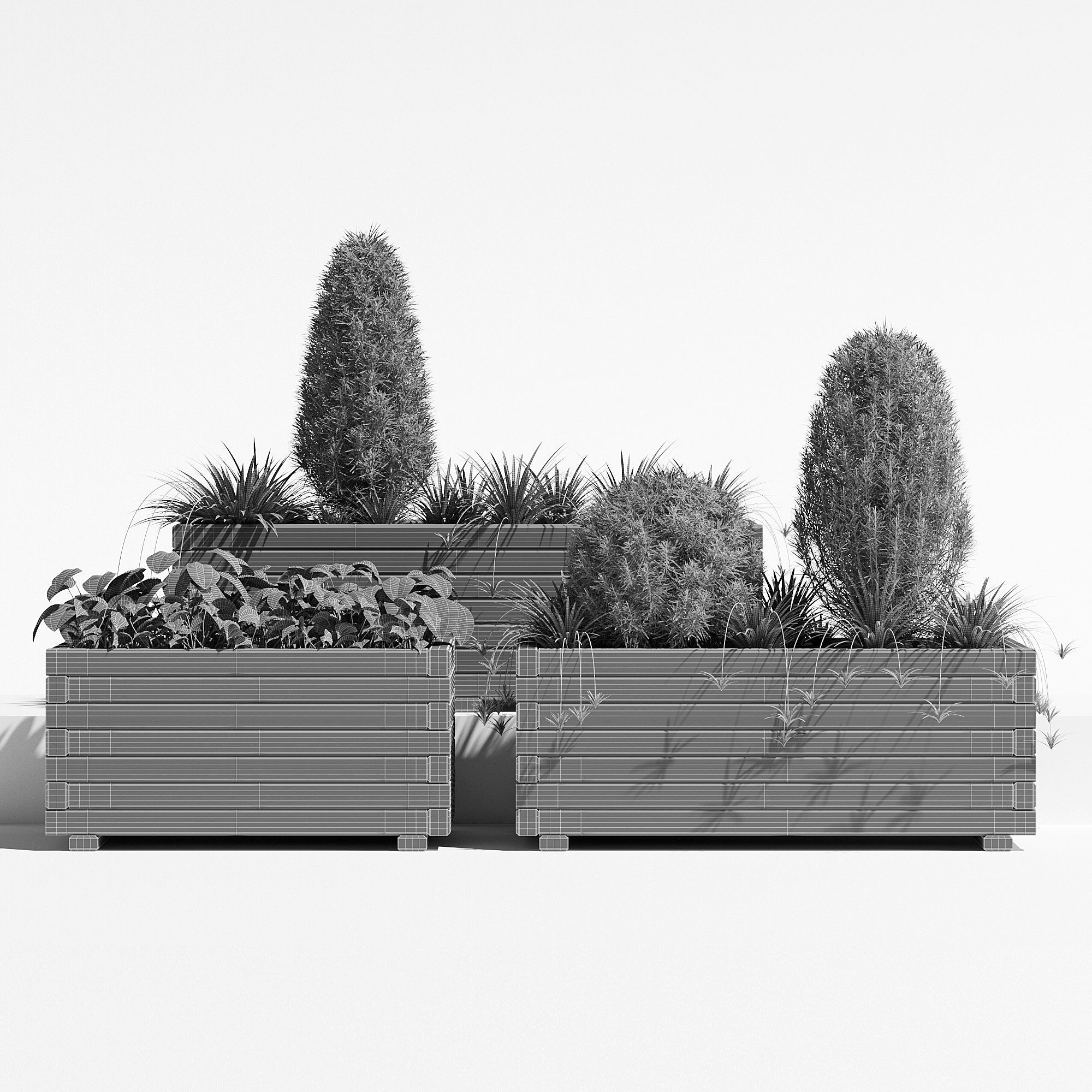 Pine planter 2 3D model_6