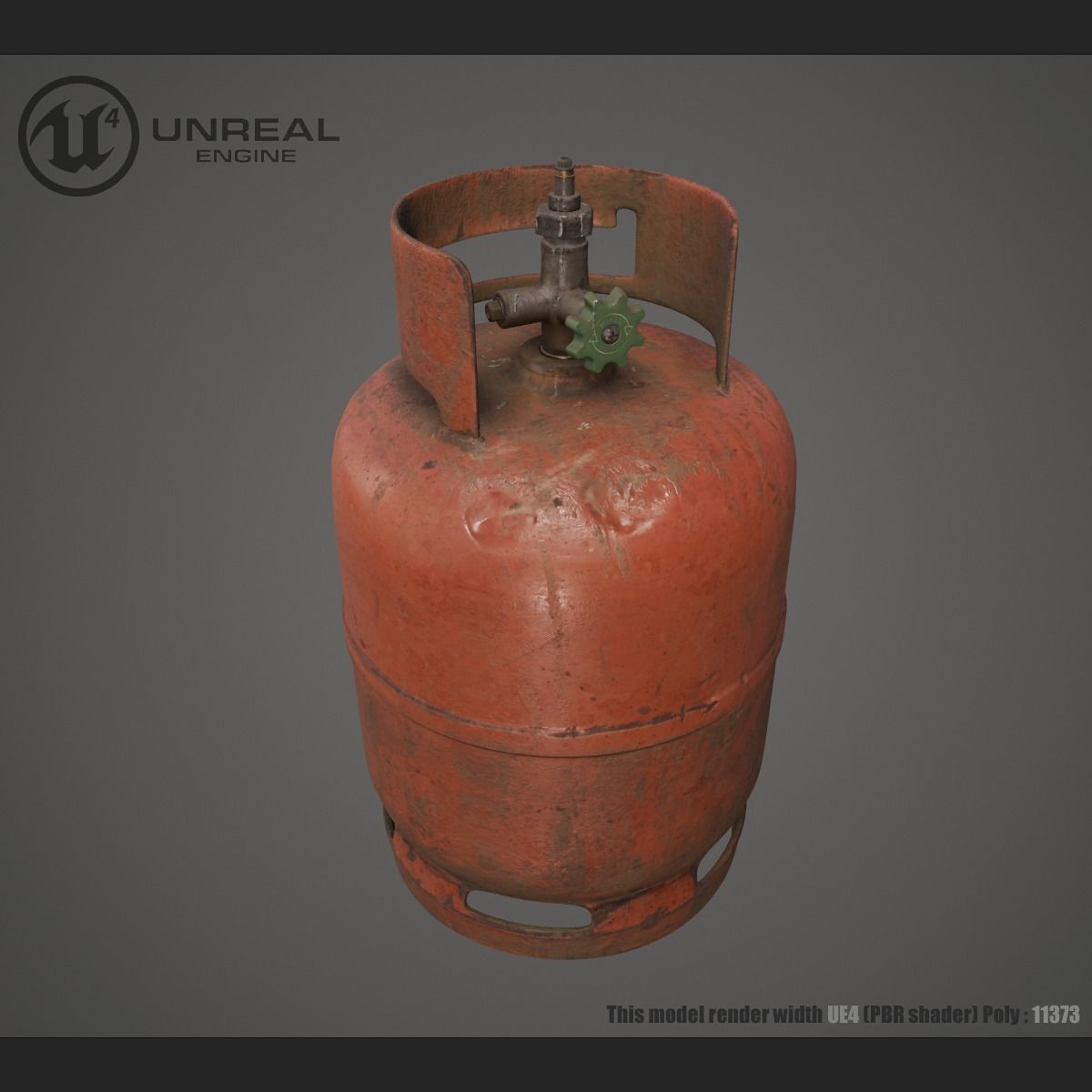 Propane Tank Low-poly 3D model