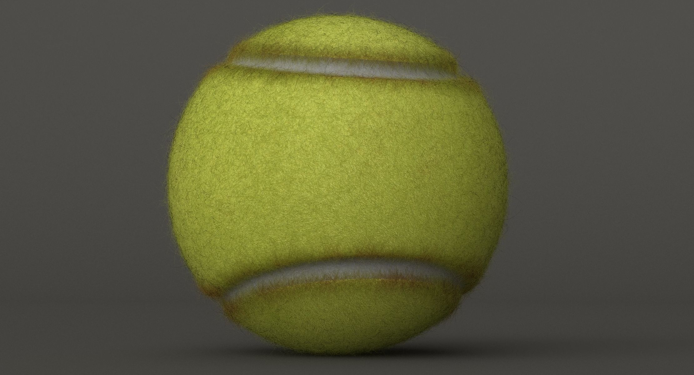 Tennis Ball  Low-poly 3D model_2