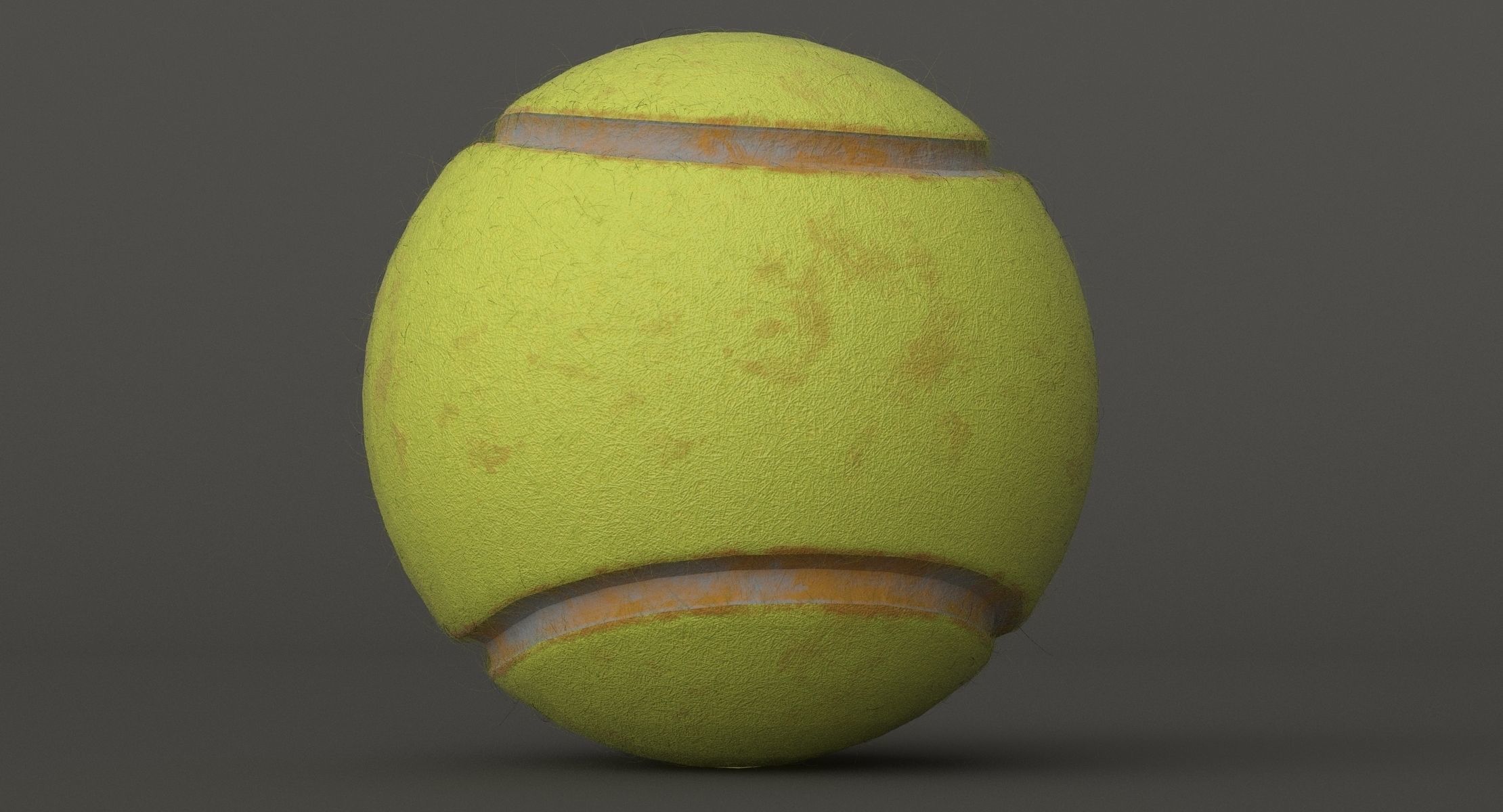 Tennis Ball  Low-poly 3D model_1