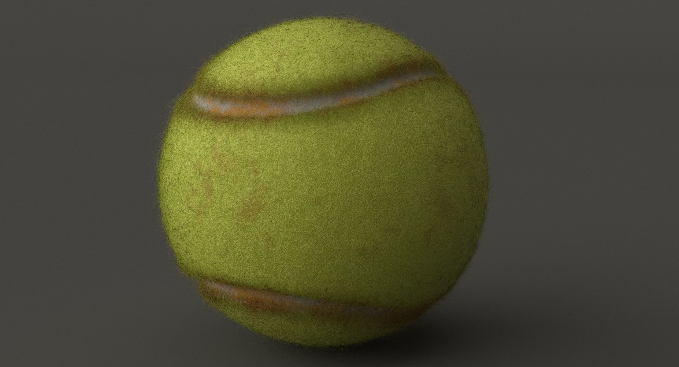 Tennis Ball  Low-poly 3D model_4