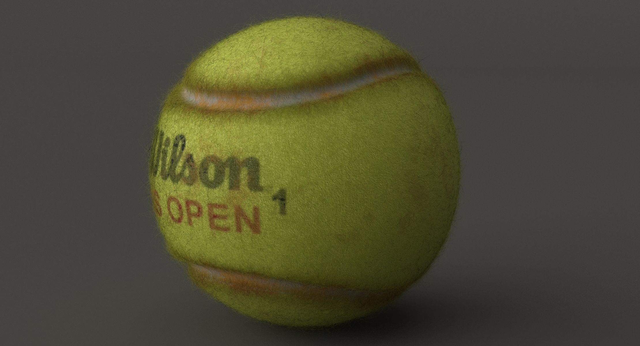 Tennis Ball  Low-poly 3D model_11