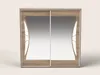 Bedroom Wardrobe With Decorative Mirror Panels 3D model animated rigged ...