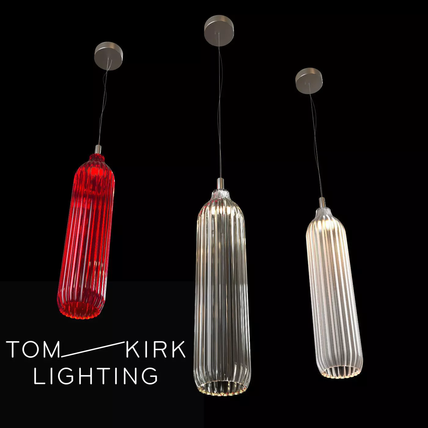 Flute Pendant by Tom Kirk Lighting 3D model_0