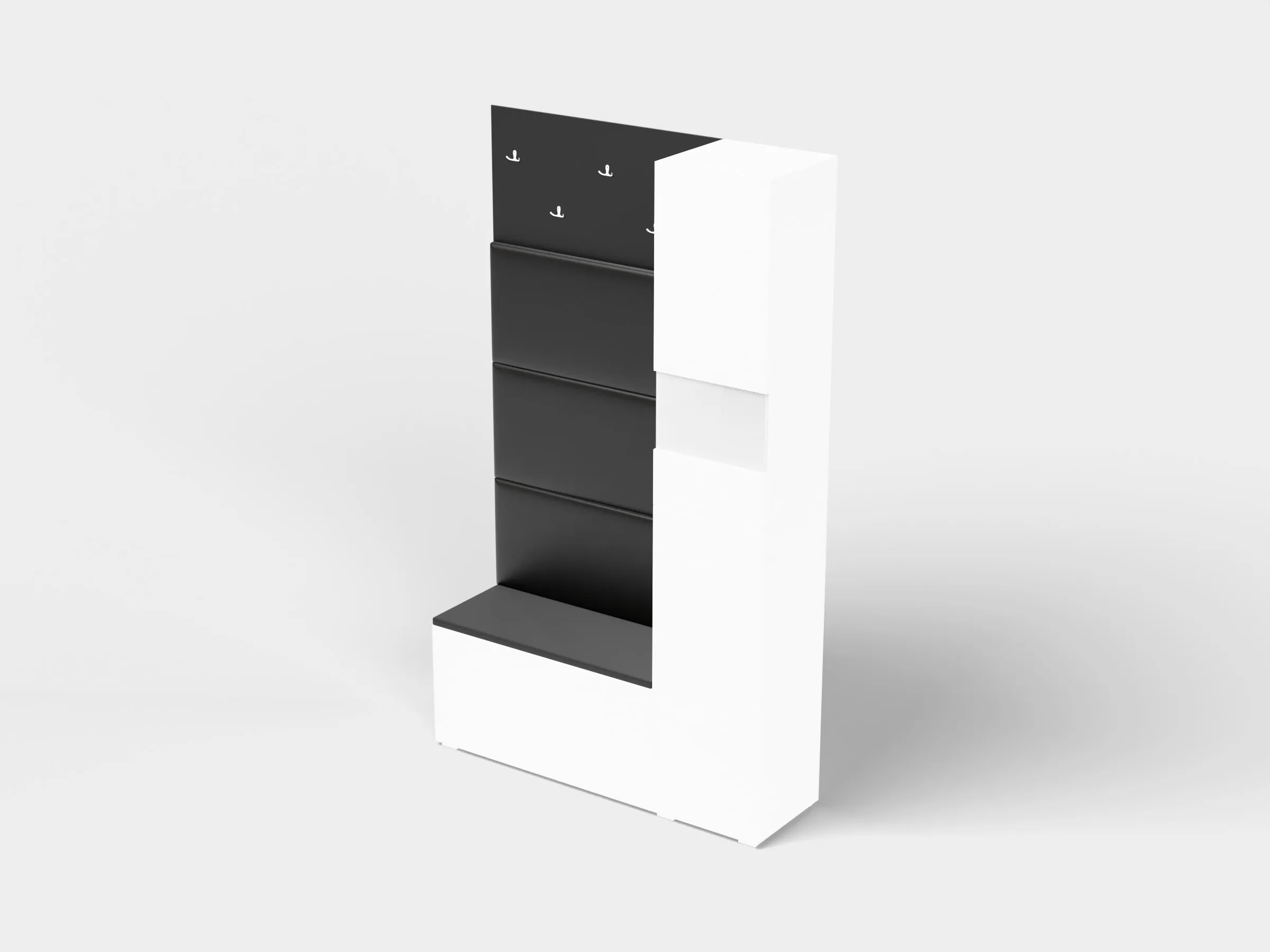 Contemporary Entryway Cabinet With Bench 3D model | CGTrader