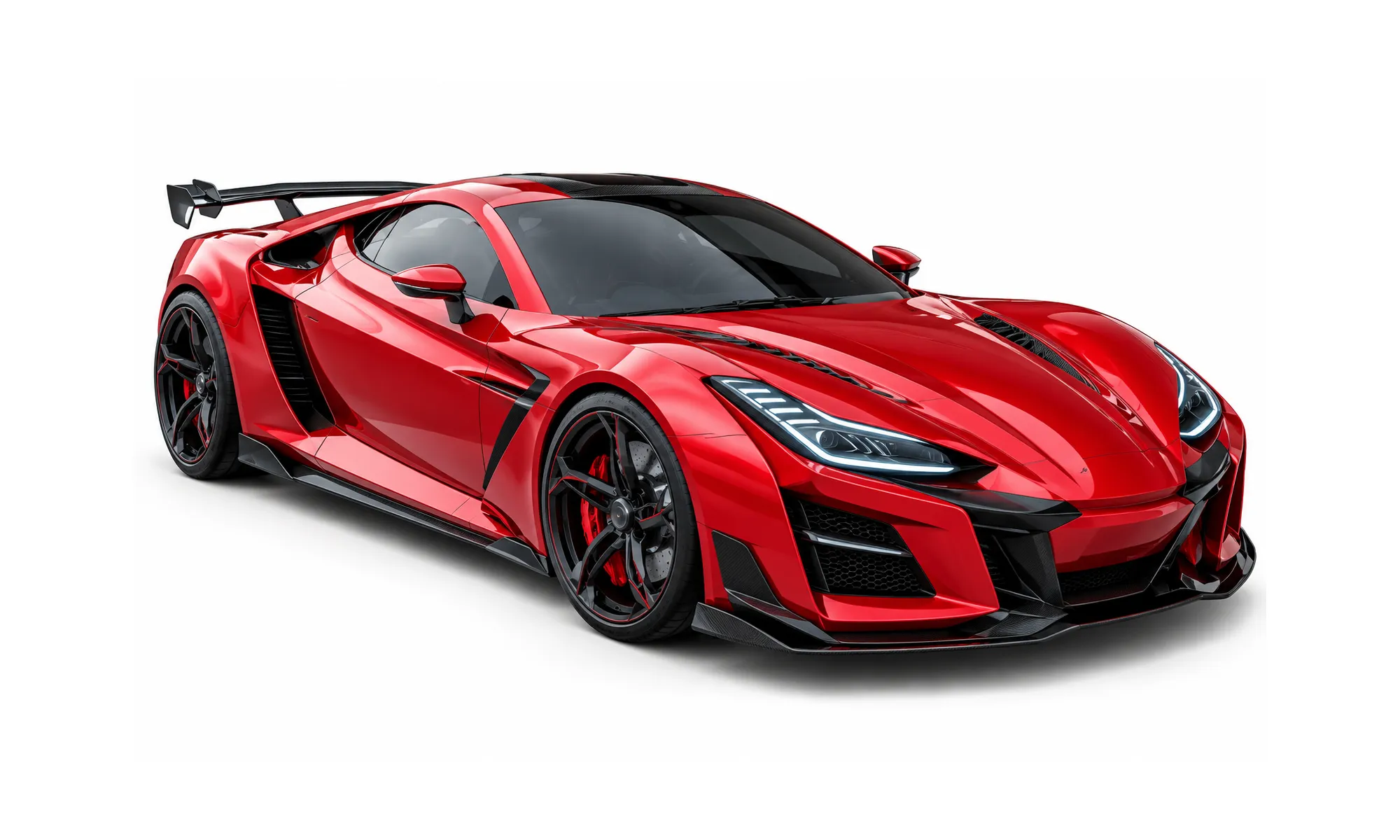 Red Extreme Aero Performance Supercar Luxury Concept Hypercar 3D model ...
