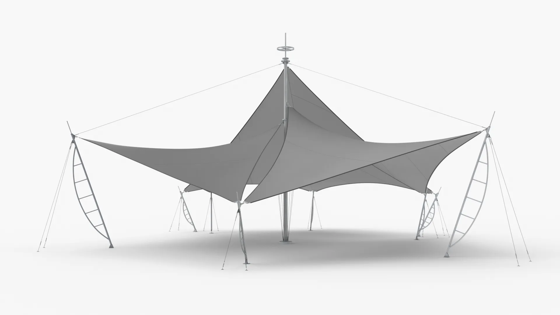 Tensile Structure Tents 3D model | CGTrader