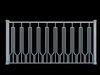 Modern Black Metal Railing Design Decorative MS Balcony Grill 3D model ...