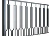 Modern Black Metal Railing Design Decorative MS Balcony Grill 3D model ...
