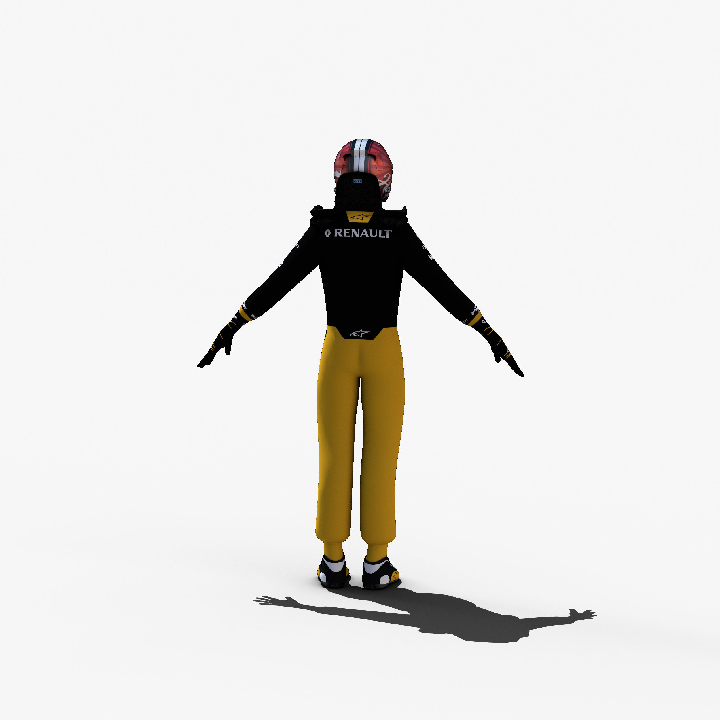 Nico Hulkenberg 2017 Low-poly 3D model_6