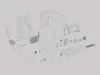 3D model Dungeon and Cavern Modular Kit with Mine Tunnels VR / AR / low ...