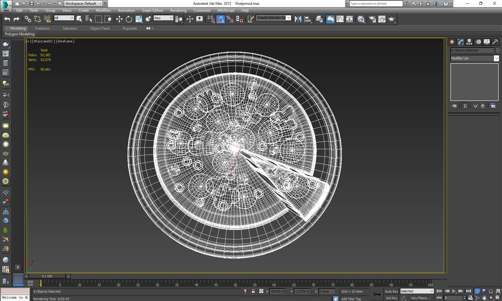 pizza on wooden plate 3D print model_1