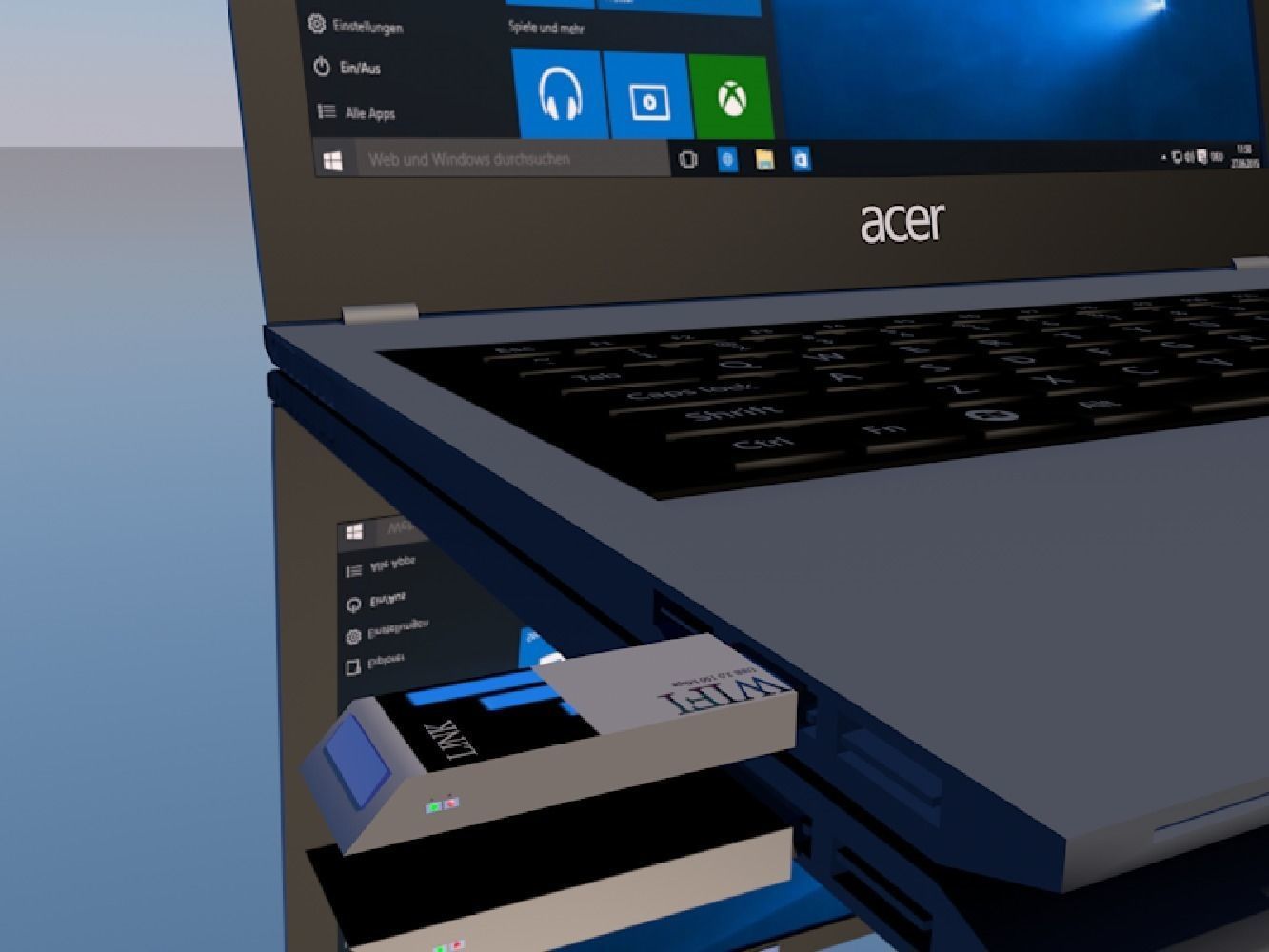 notebook acer F15-573-566F Free low-poly 3D model_1