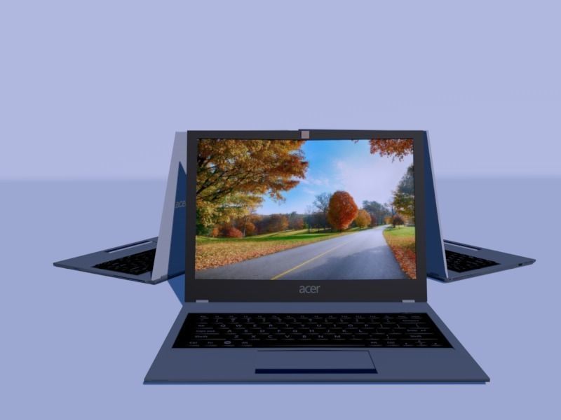 notebook acer F15-573-566F Free low-poly 3D model_10