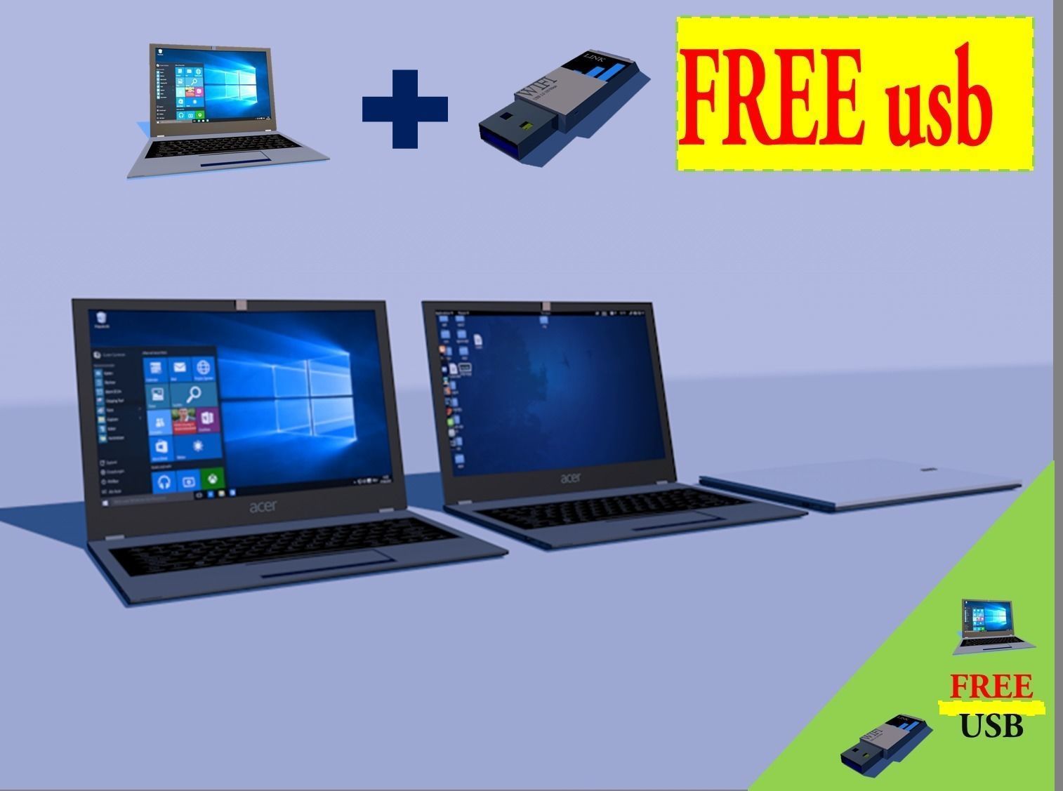 notebook acer F15-573-566F Free low-poly 3D model_6