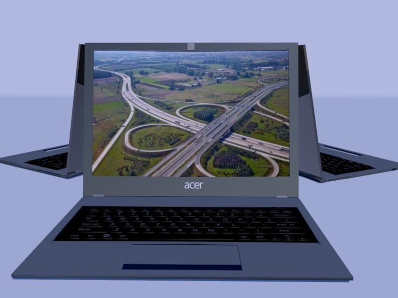 notebook acer F15-573-566F Free low-poly 3D model_8