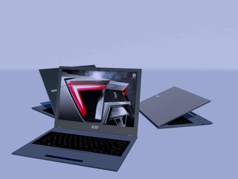 notebook acer F15-573-566F Free low-poly 3D model_9