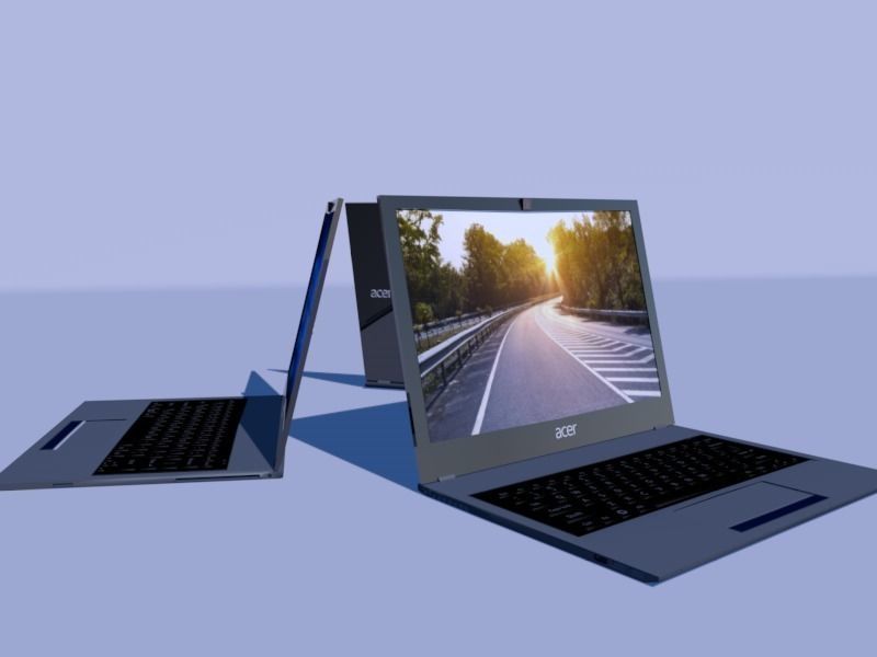 notebook acer F15-573-566F Free low-poly 3D model_11