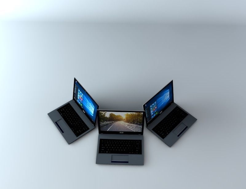 notebook acer F15-573-566F Free low-poly 3D model_3