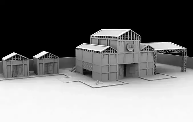 hangars building set