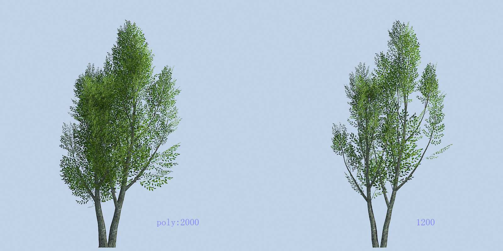 Lowpoly 3Dmodel tree VR AR game 3LOD number36 Low-poly 3D model_1