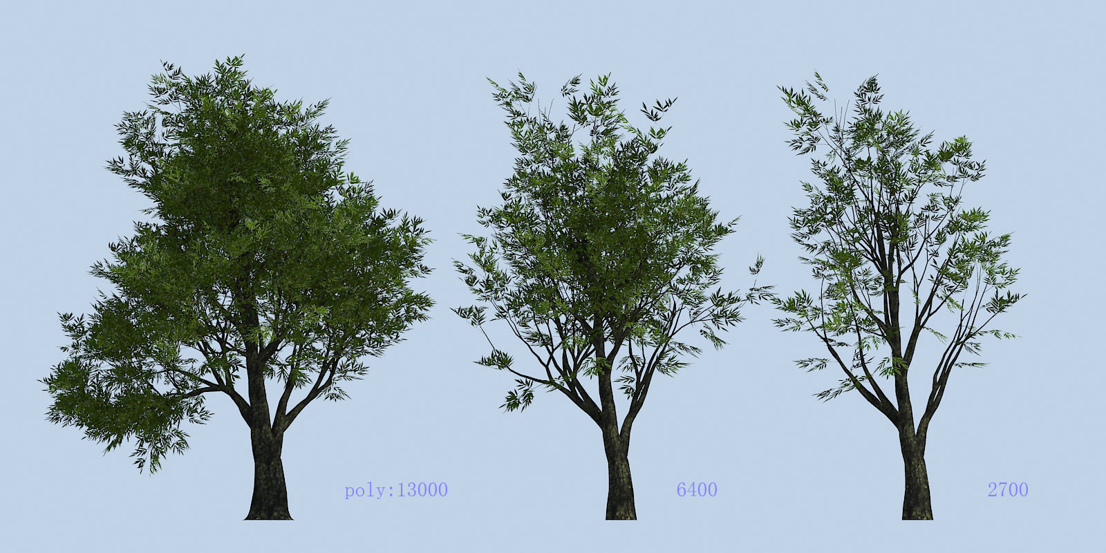 Lowpoly 3Dmodel tree VR AR game 3LOD number39 Low-poly 3D model_1