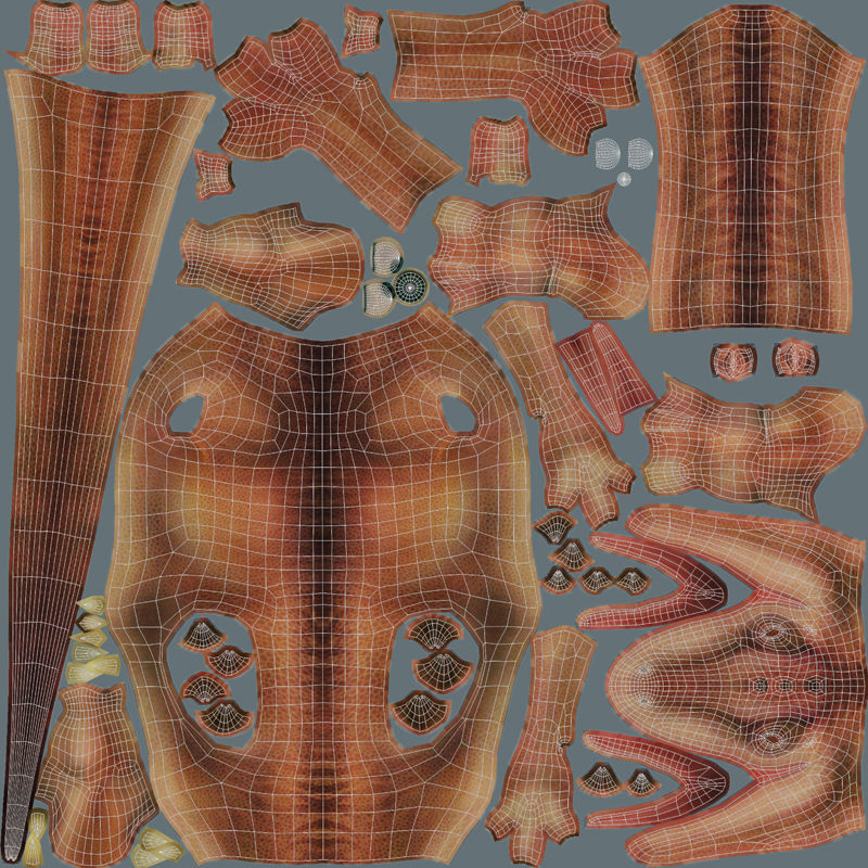 Coelophysis dinosaur Low-poly 3D model_13