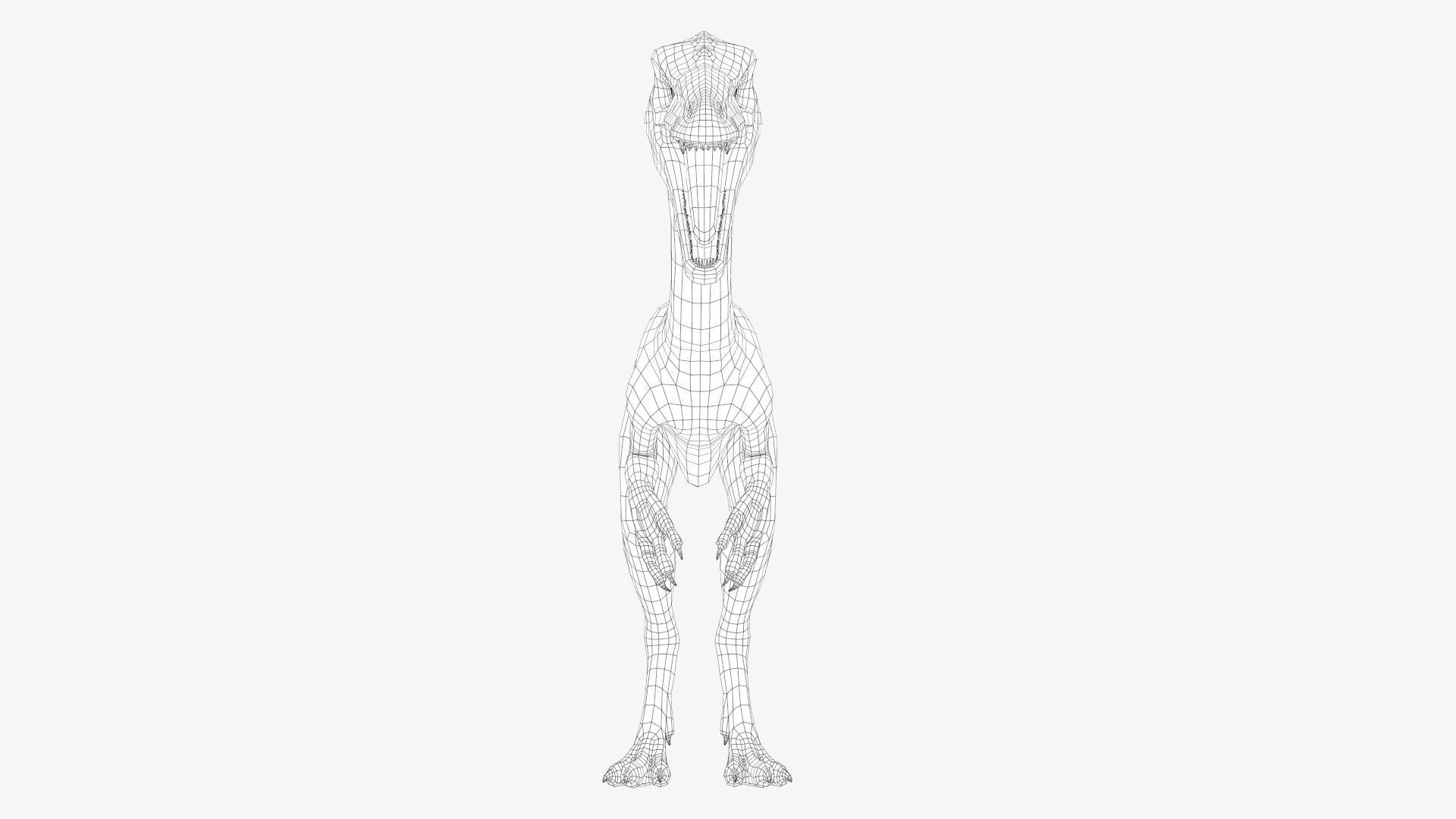 Coelophysis dinosaur Low-poly 3D model_10