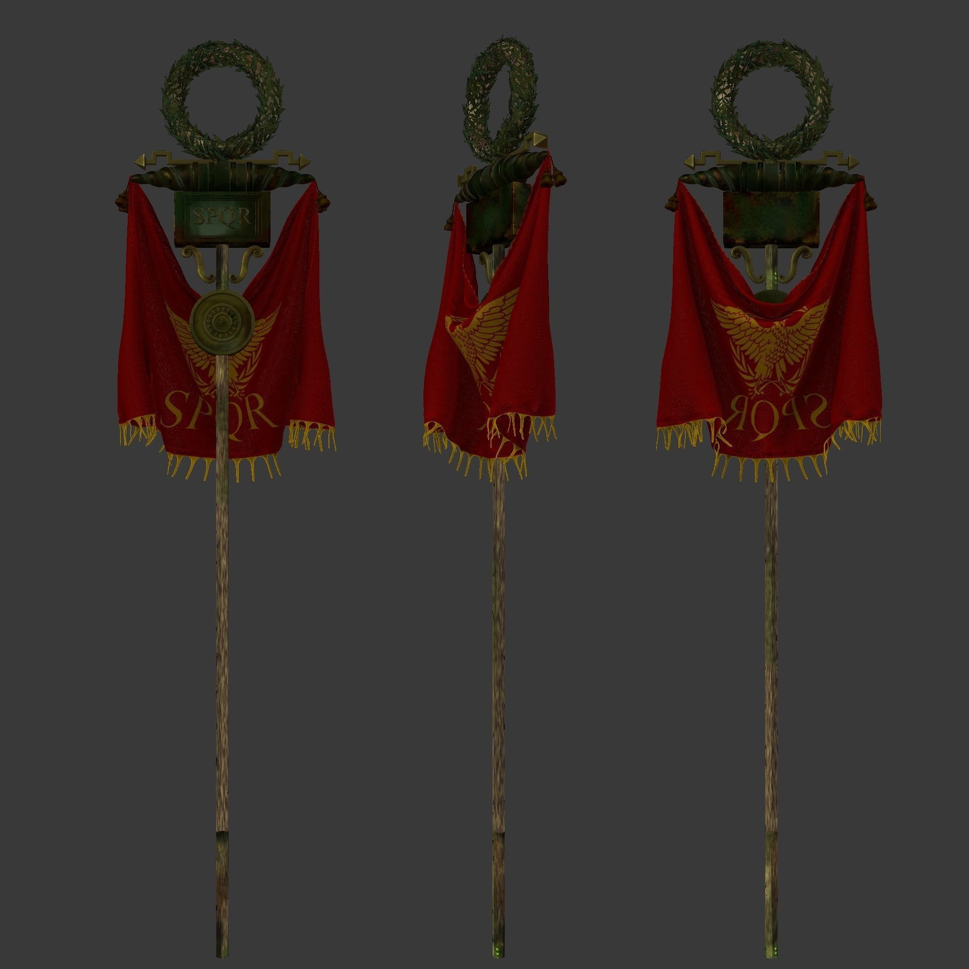 Roman Vexillum 3D model_2