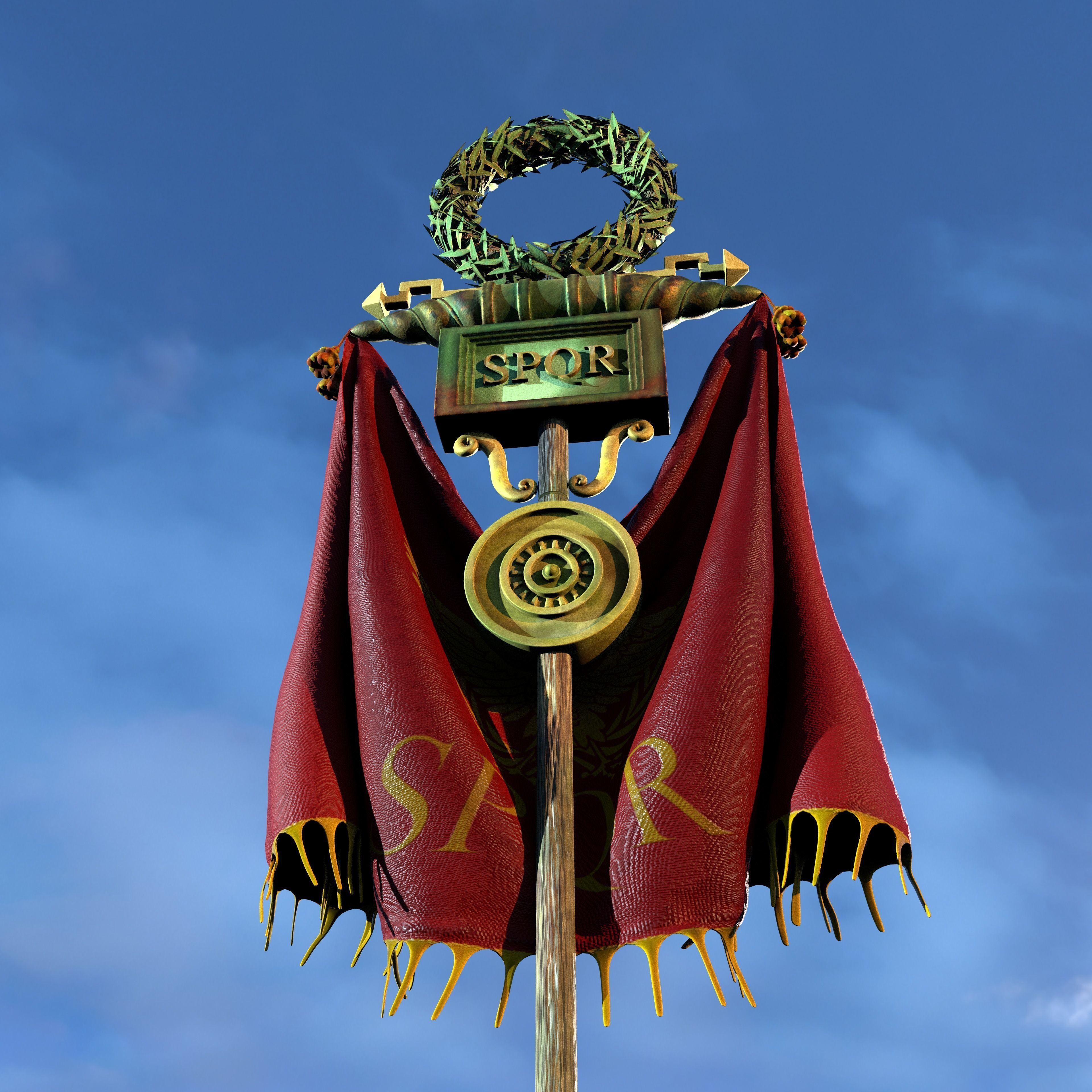 Roman Vexillum 3D model_6