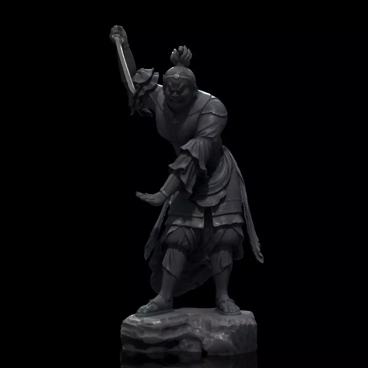 Basara statue of chinese warrior 3D model