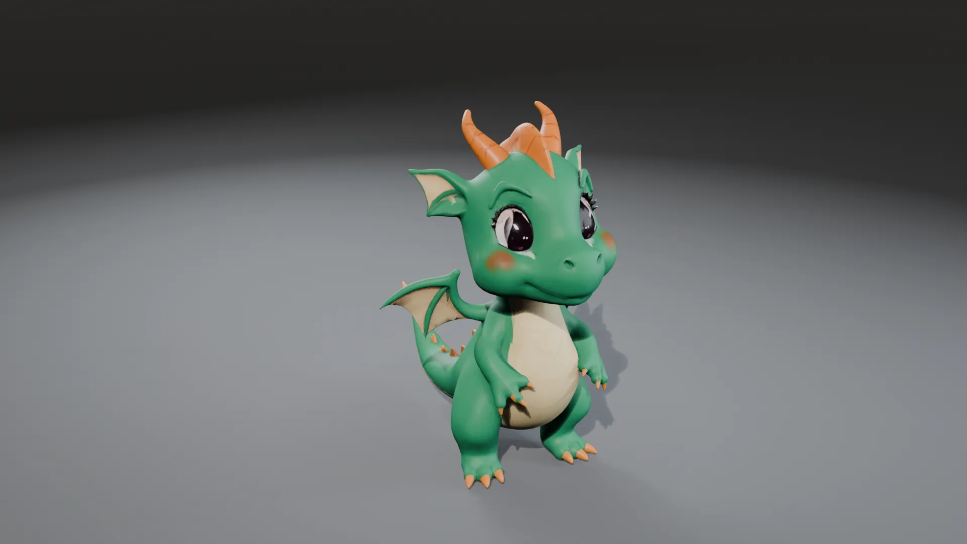 Cute Baby Dragon - Rigged and Animated 3D model | CGTrader