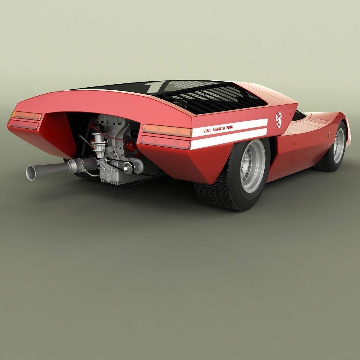 Fiat Abarth 2000 Scorpione 3D model_2
