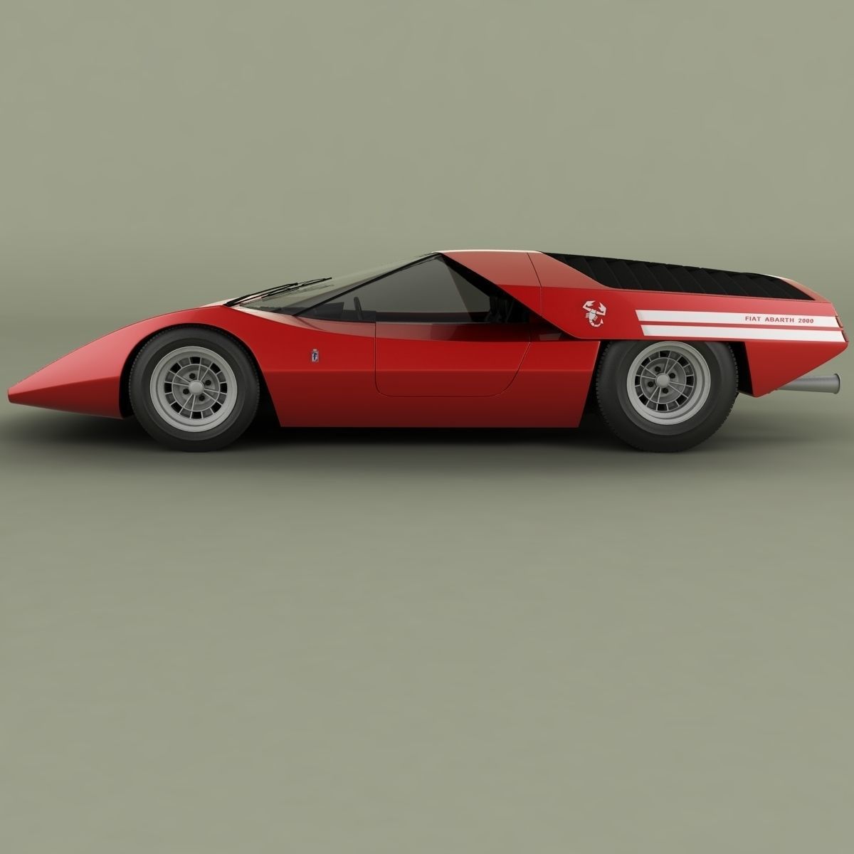 Fiat Abarth 2000 Scorpione 3D model_1