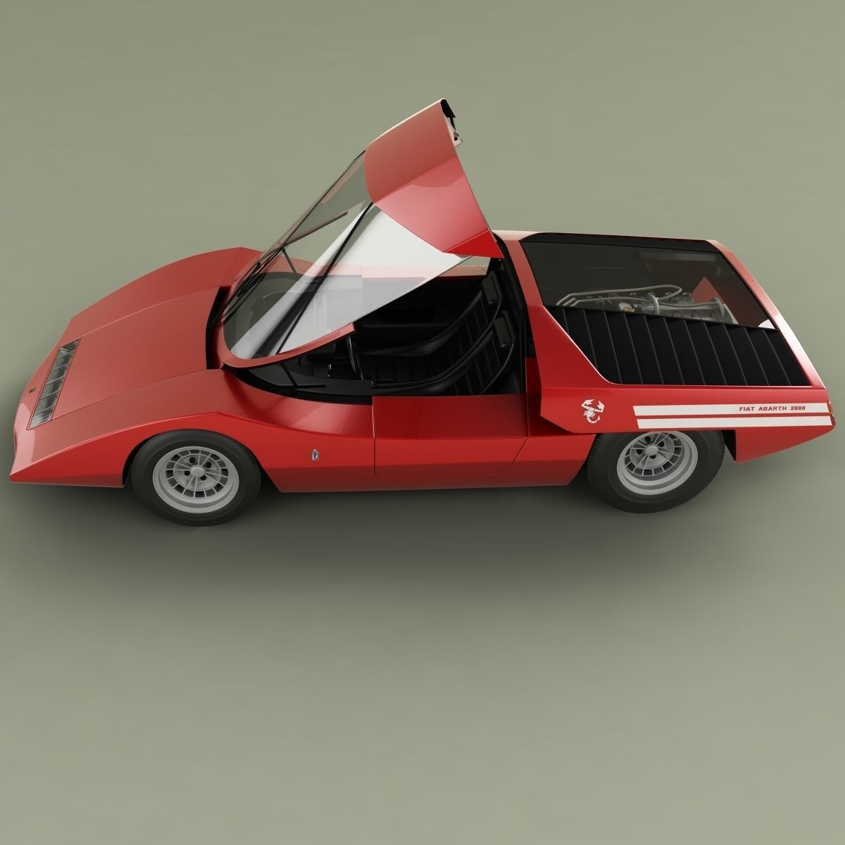 Fiat Abarth 2000 Scorpione 3D model_6