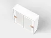 Mirrored Wardrobe With White Wood Accents 3D model animated rigged ...