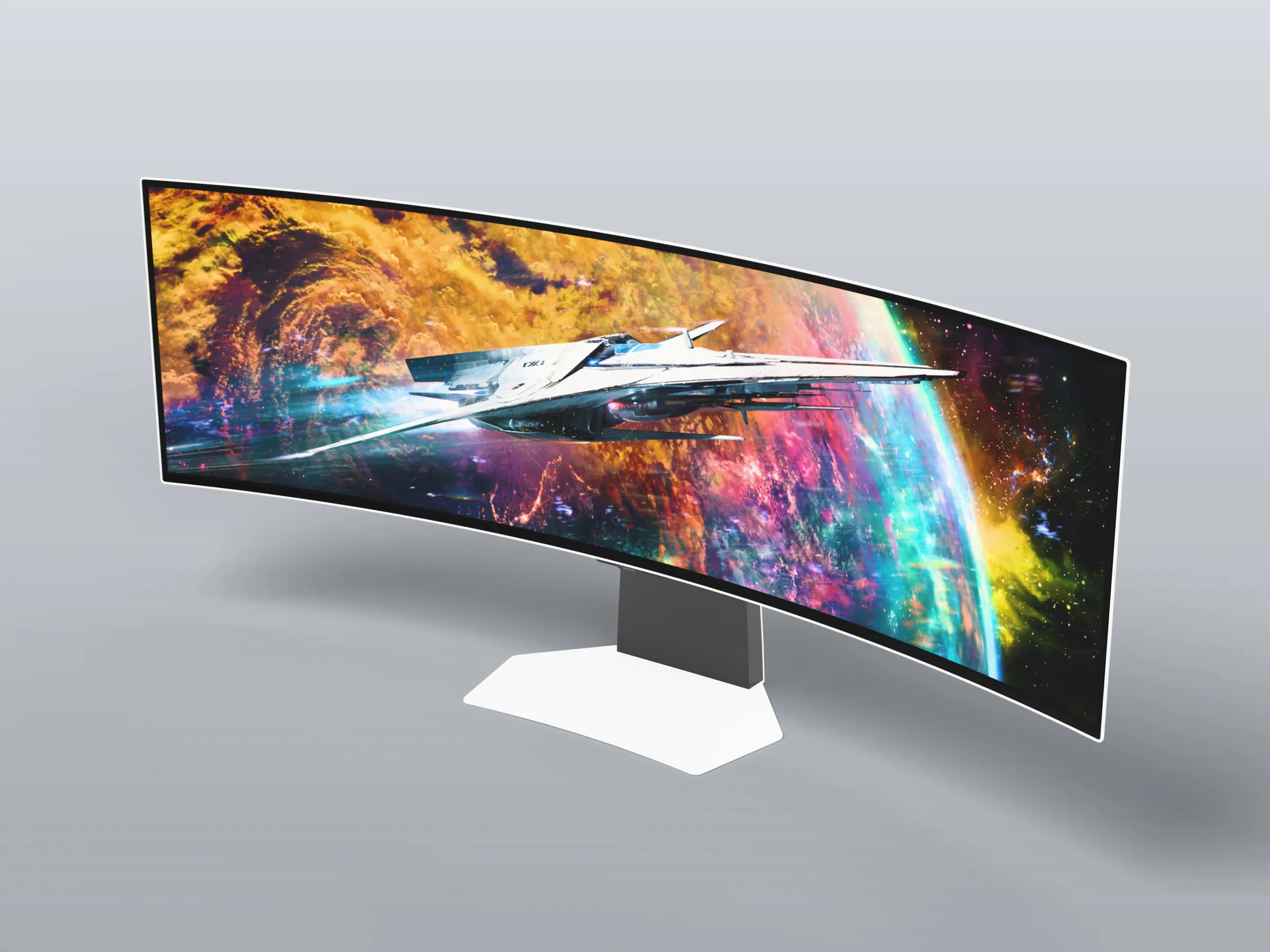 Dedtom Screen Computer Monitor With Curved Display 3D model | CGTrader