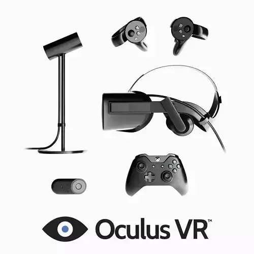 Oculus Rift VR Set - Xbox Controller 3D model