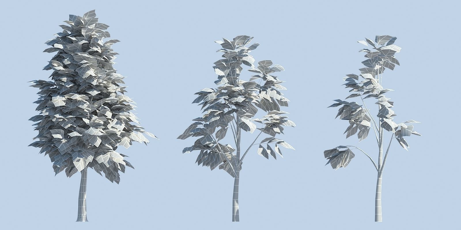 Lowpoly 3Dmodel tree VR AR game 3LOD number52 Low-poly 3D model_1