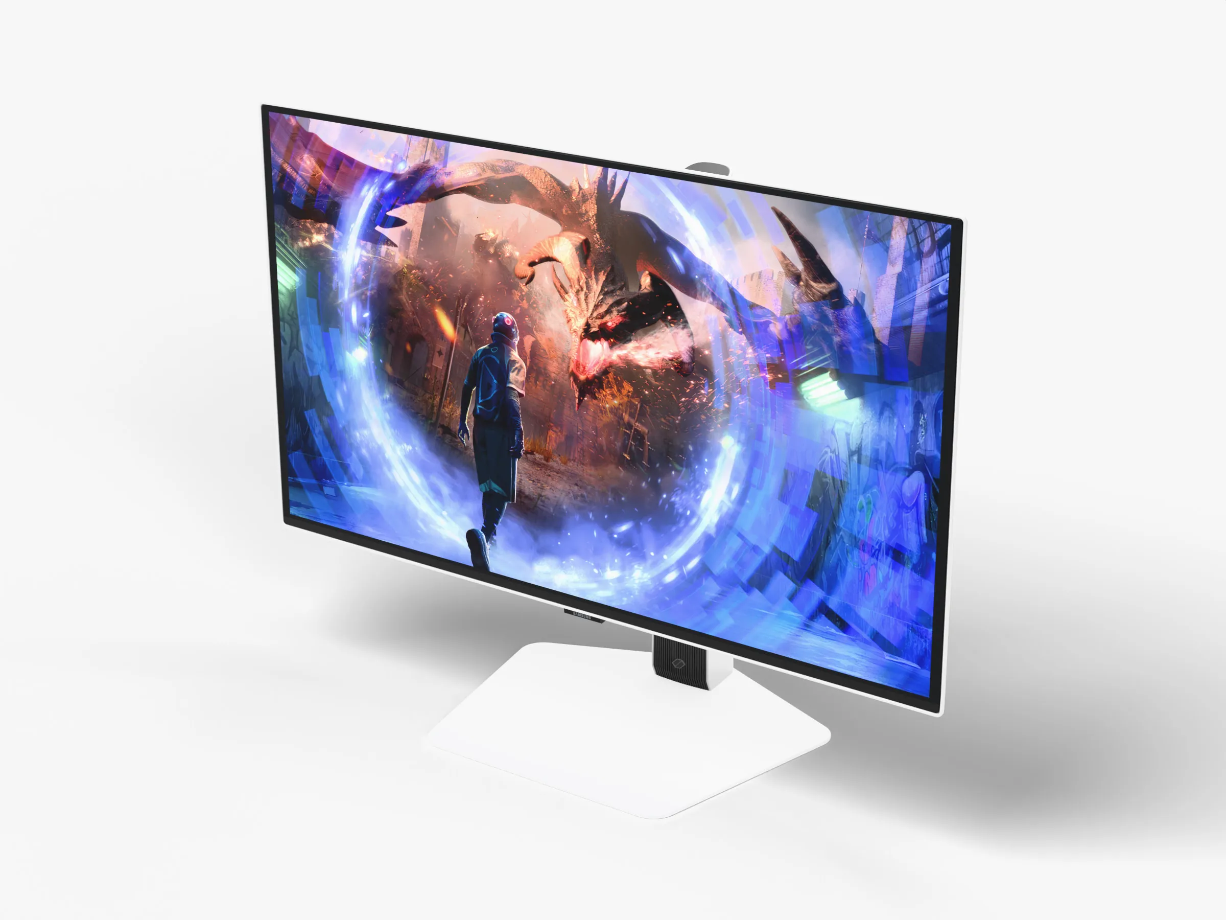 Flat Panel Monitor With Rounded Base 3D model | CGTrader