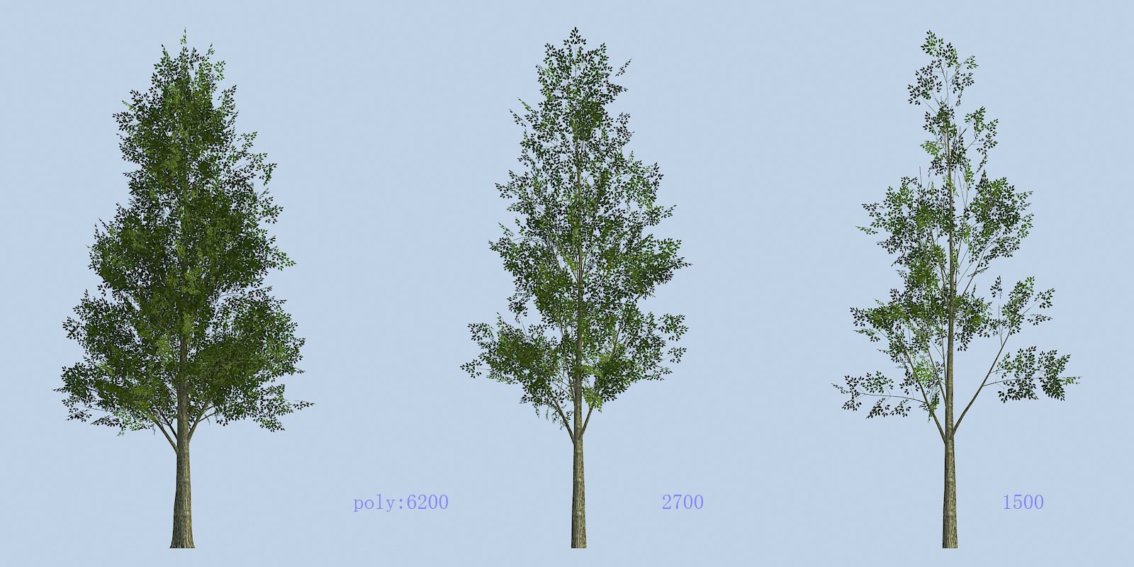 Lowpoly 3Dmodel tree VR AR game 3LOD number60 Low-poly 3D model_2