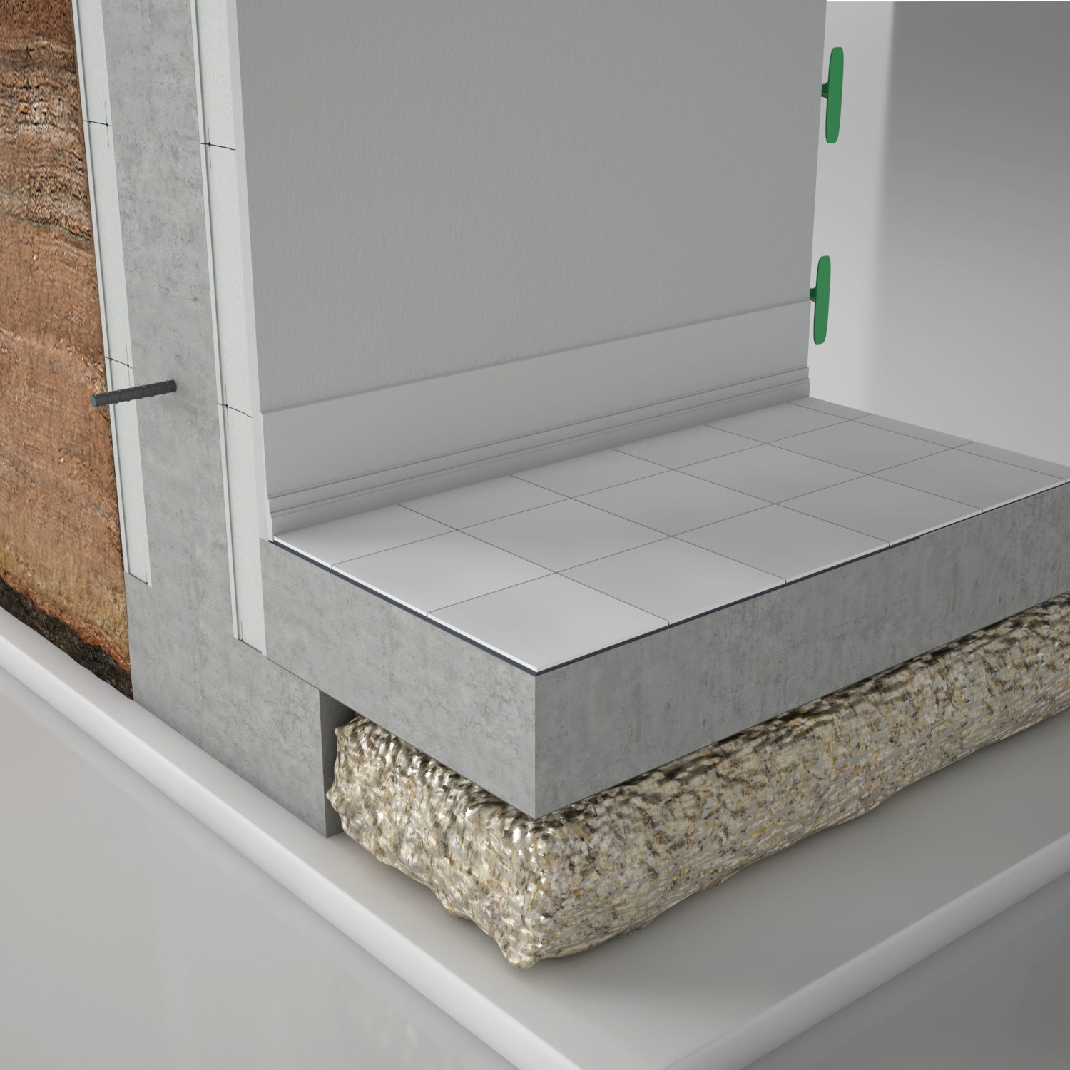Wall Cross Section Insulation 3D model_8