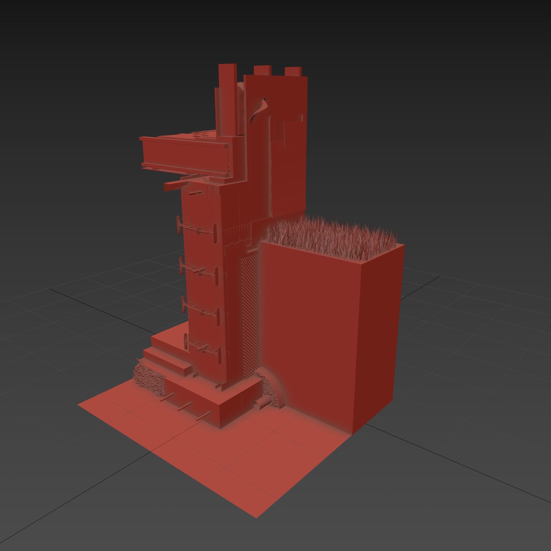 Wall Cross Section Insulation 3D model_17